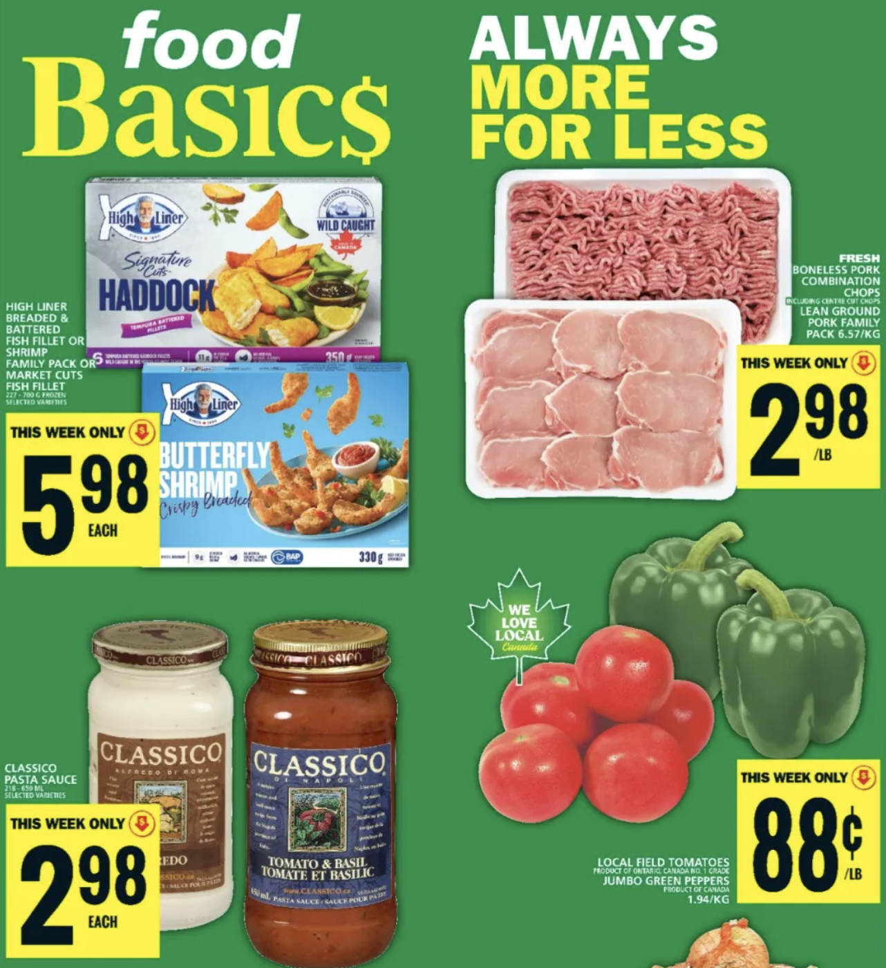 Food Basic 胡萝卜$0.98！猪绞肉$2.98/lb！9.26-10.02特价汇总！