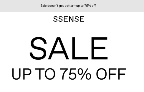 75%OFF！SSENSE夏季大促疯狂降价