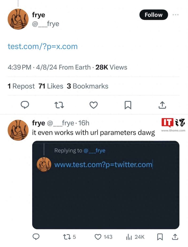 X将所有含有twitter网址换为X 意外帮了钓鱼网站
